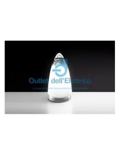 Leucos GOCCIA/P1 Goccia Wandleuchte, weißes Glas, Titansockel, E27, 1 x 60 W